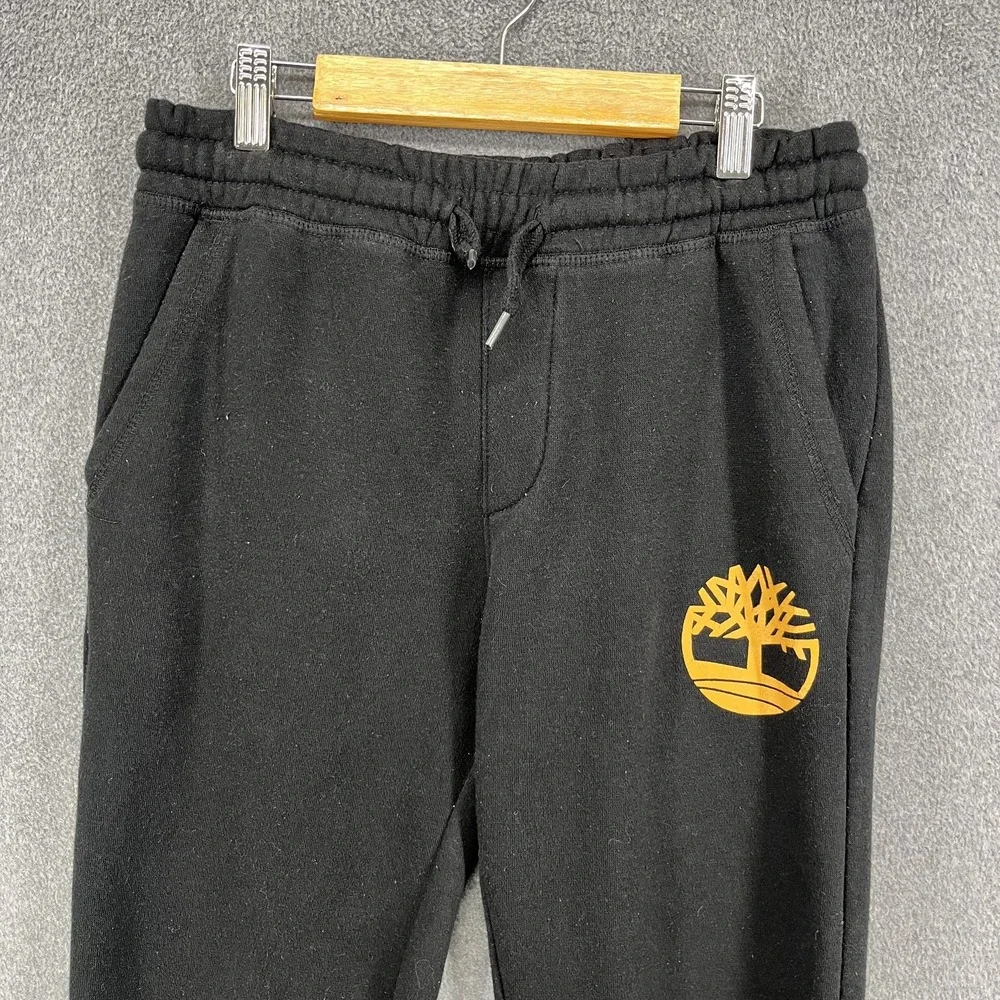 Timberland Black Hoodie Sweatshirt Jogger Pants Set Youth L 14-16 Gold Tree Logo